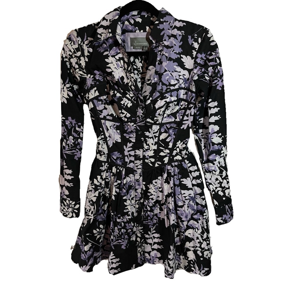 Anthropologie Fake Corset Flower Dress size 0